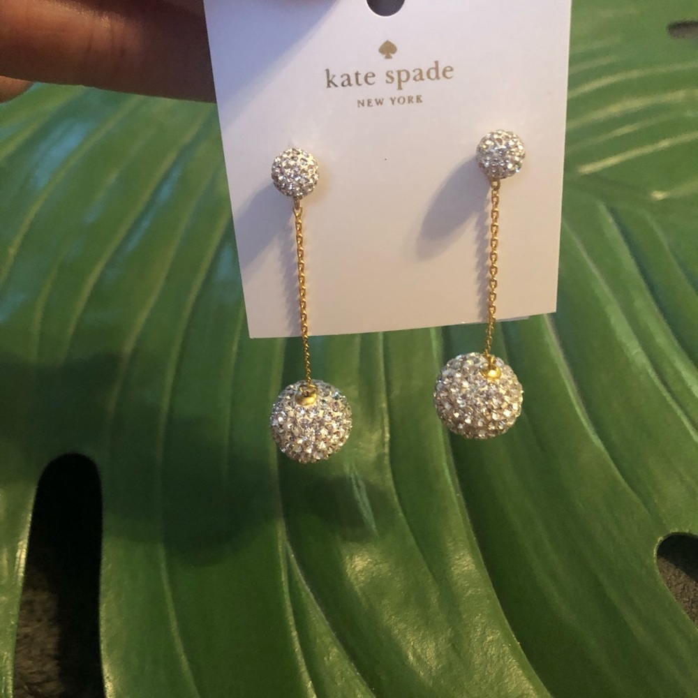 ♠️Kate Spade♠️ Razzel Dazzel Clear Drop Earrings - Picture 4 of 4